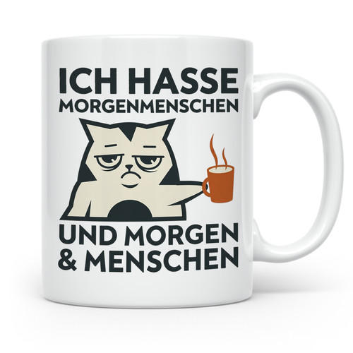 Morgenmuffel tasse mit spruch - morgenmuffel,