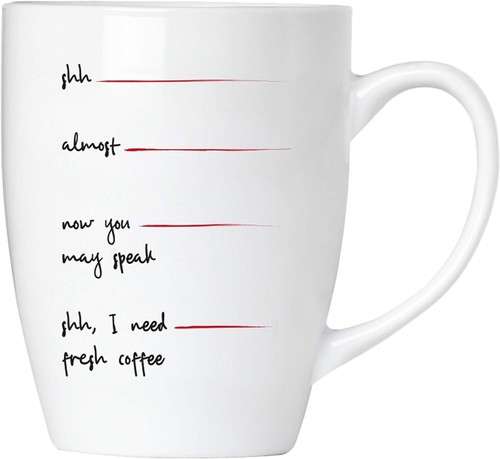 Kaffeebecher mit spruch shh - kaffeebecher,