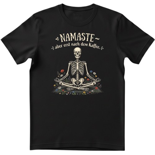 Herren shirt namaste - t-shirt, kaffee
