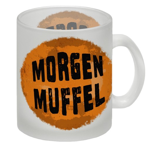 Morgenmuffel glas tasse - morgenmuffel,