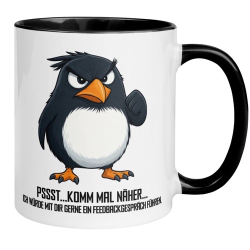 Tasse morgenmuffel pinguin - tasse,
