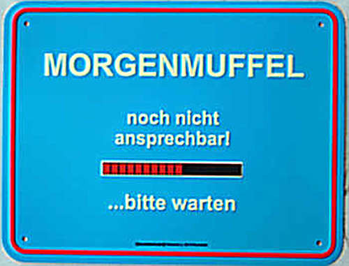 Funschild morgenmuffel 22 - morgenmuffel,, x