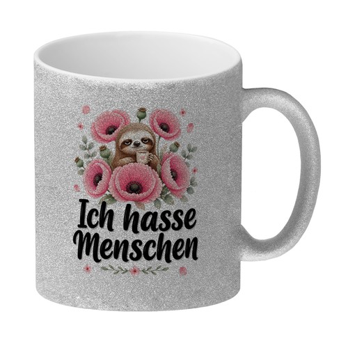Glitzer kaffeebecher faultier - glitzer-kaffeebecher,