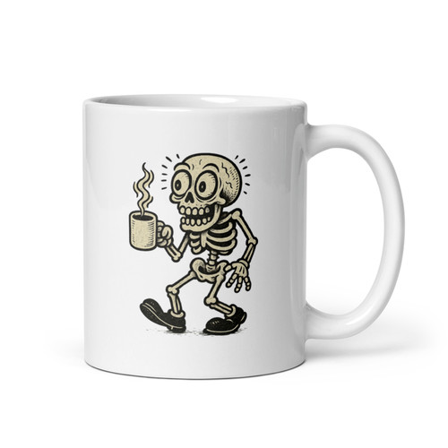 Lustige tasse skelett - tasse, mit