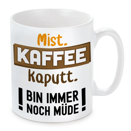 Tasse mist kaffee kaputt bin - tasse,