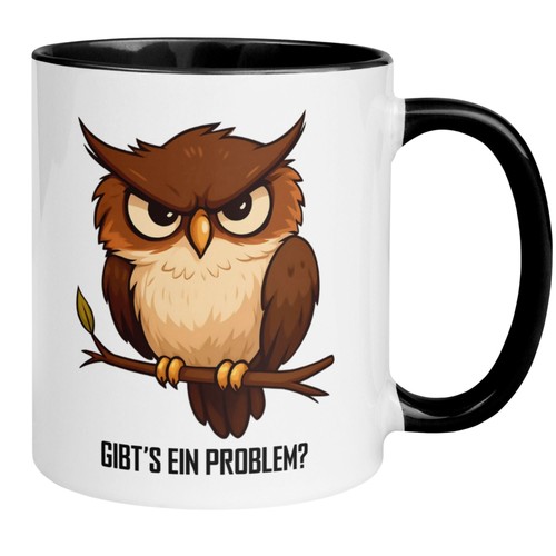 Tasse eule gibt s ein - „gibt’s,