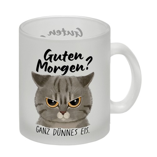 Morgenmuffel katze glas - katze,