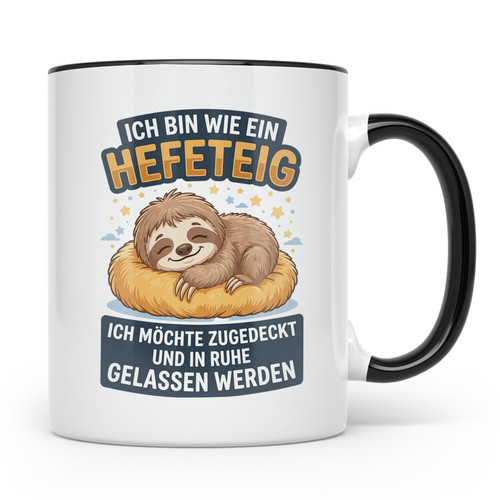 Faultier tasse mit spruch - mit,
