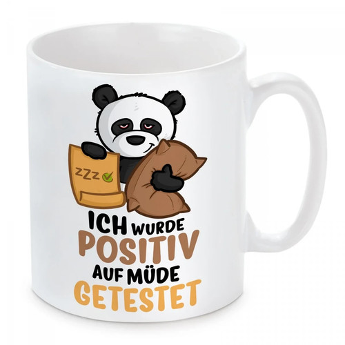 Tasse ich wurde positiv auf - wurde,