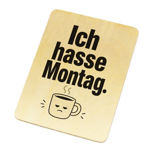 Postkarte holz ich - postkarte,